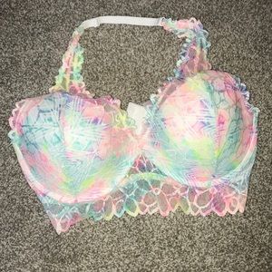 Pink brand halter bra